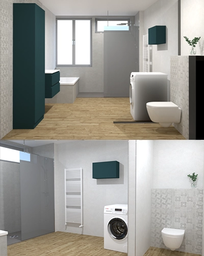 Rénovation complète d'une salle de bains par Myotte dans le Doubs (25), image 3D